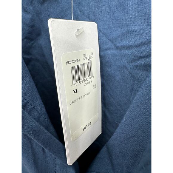 GUESS‎ Slim Fit Button Down Dress Shirt Men XL Blue NWT - Picture 6 of 9